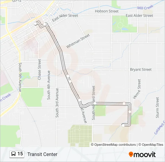 15 Bus Line Map