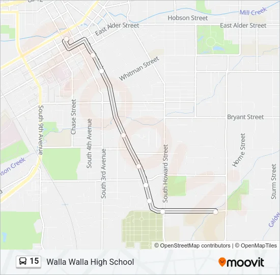 15 Bus Line Map