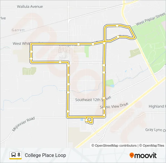 8 Bus Line Map