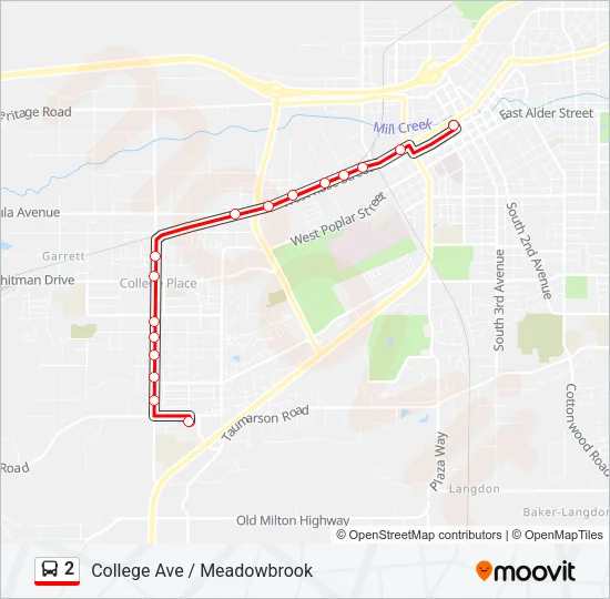 2 Bus Line Map