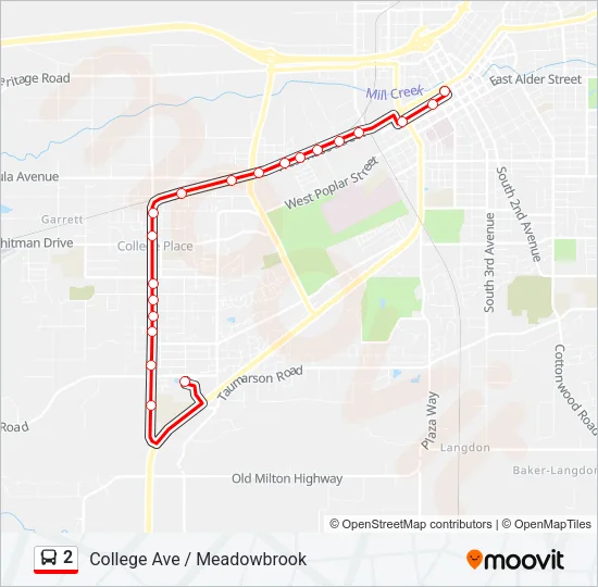 2 Bus Line Map