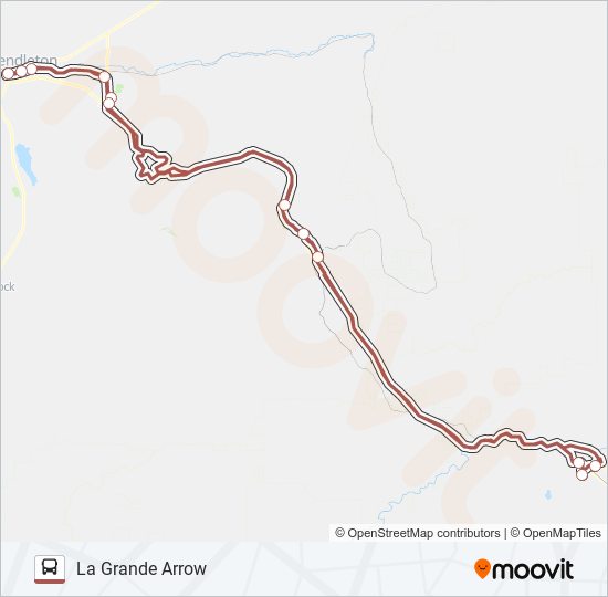 Mapa de LA GRANDE ARROW de autobús