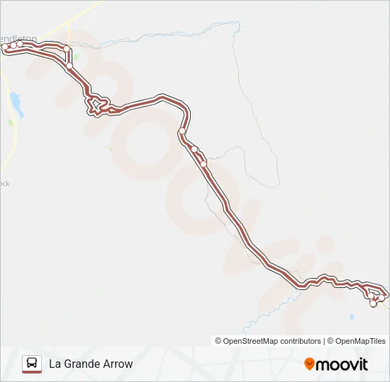LA GRANDE ARROW Bus Line Map