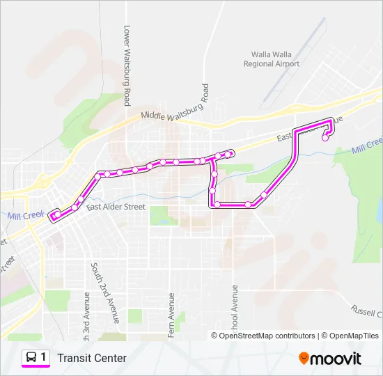 1 Bus Line Map