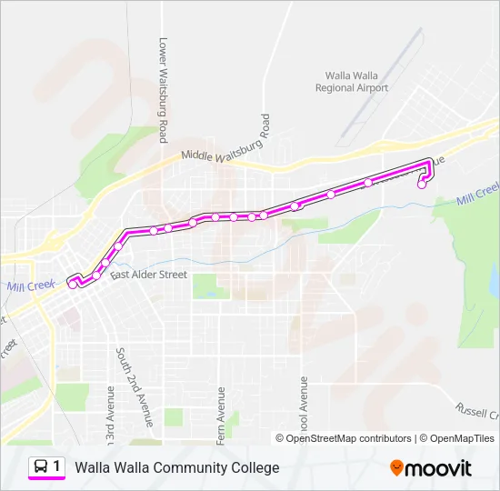 1 Bus Line Map