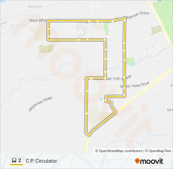 2 Bus Line Map