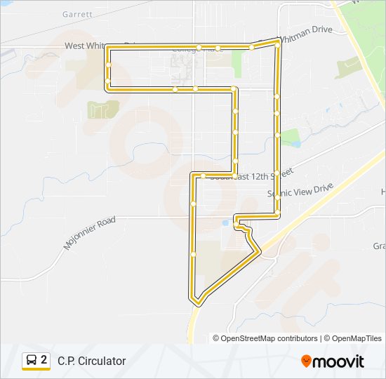 Mapa de 2 de autobús