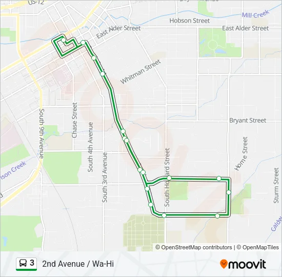 3 Bus Line Map
