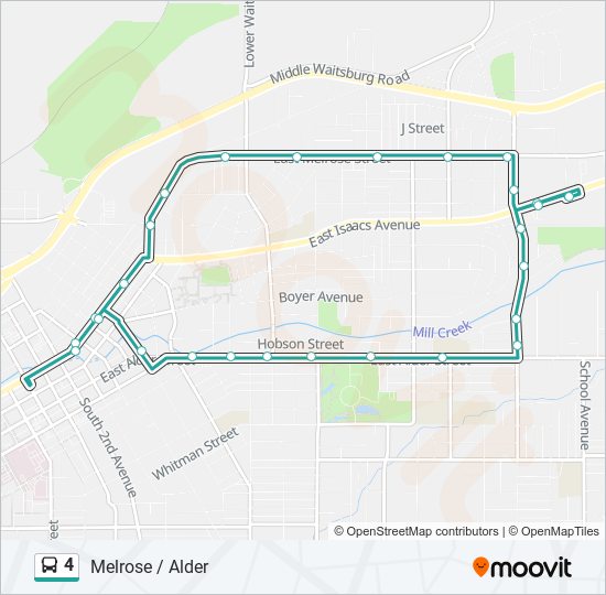 Mapa de 4 de autobús