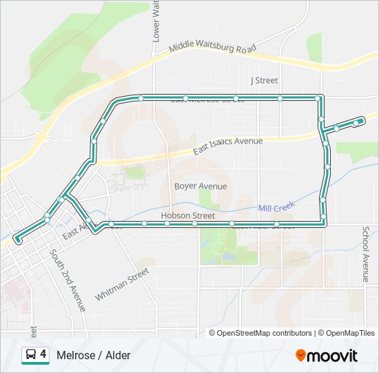 Mapa de 4 de autobús