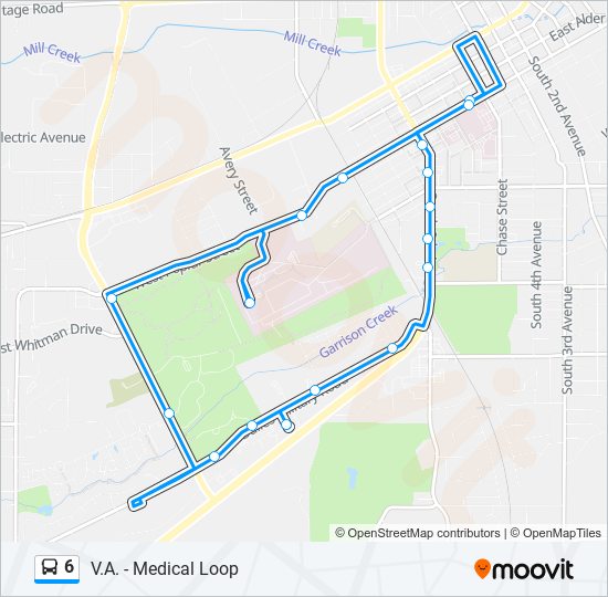 Mapa de 6 de autobús