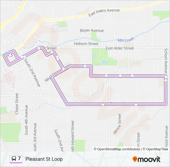 7 Bus Line Map