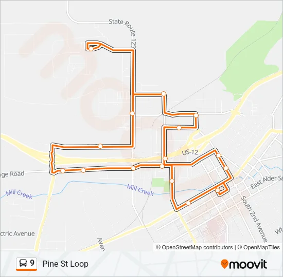 9 Bus Line Map