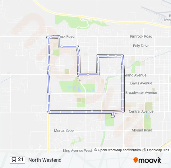 21 Bus Line Map