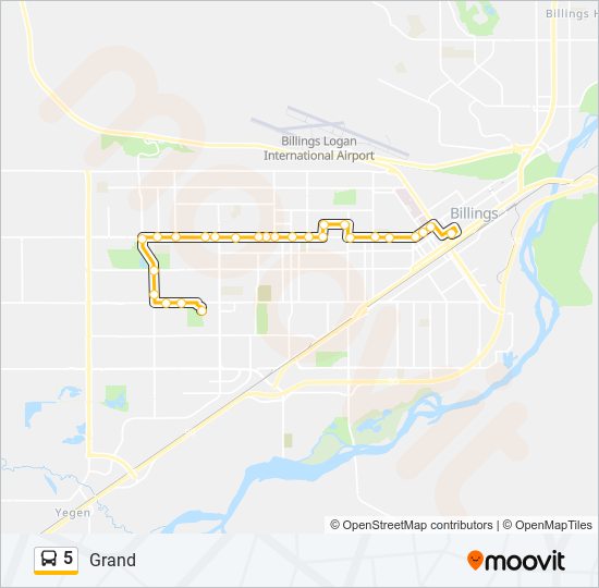 Mapa de 5 de autobús