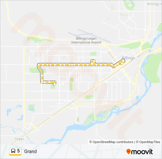 5 Bus Line Map