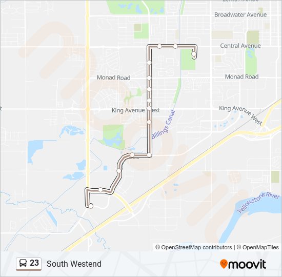 23 bus Line Map