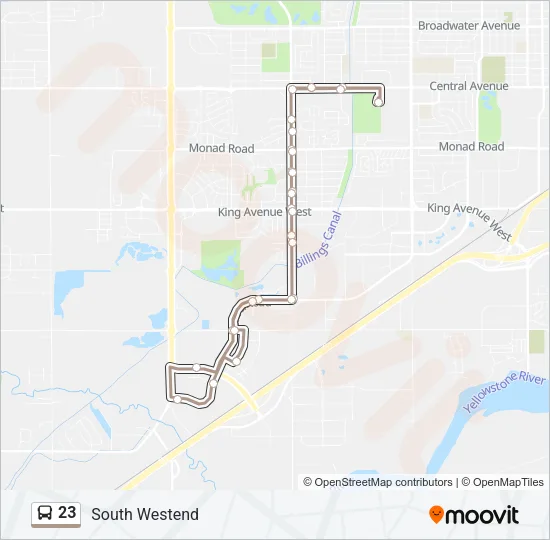 23 Bus Line Map