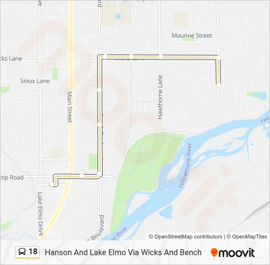 18 Route: Schedules, Stops & Maps - Hanson And Lake Elmo Via Wicks And ...