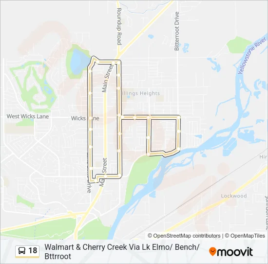 18 Bus Line Map