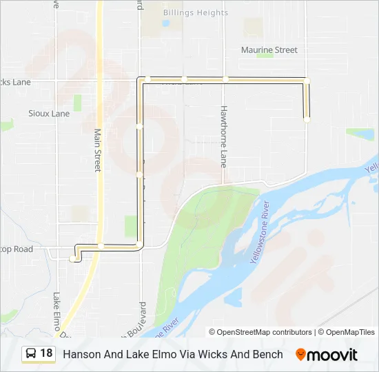 18 Bus Line Map