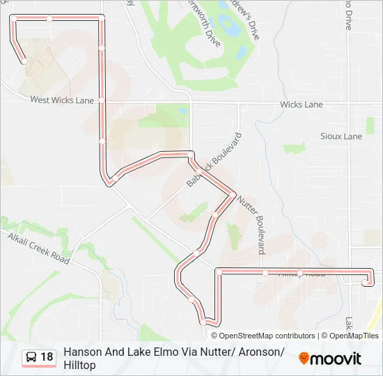 18 Bus Line Map