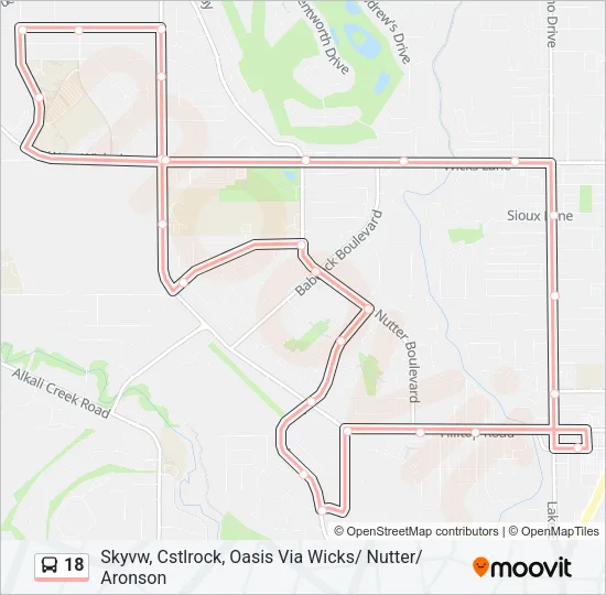 18 Bus Line Map