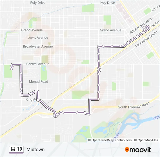 19 Bus Line Map