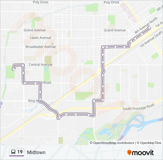 19 Bus Line Map