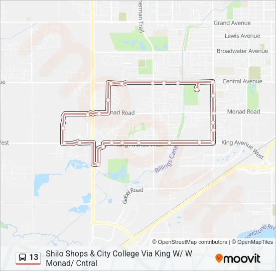 13 Bus Line Map