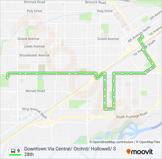 9 Bus Line Map