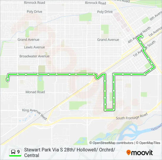 9 Bus Line Map