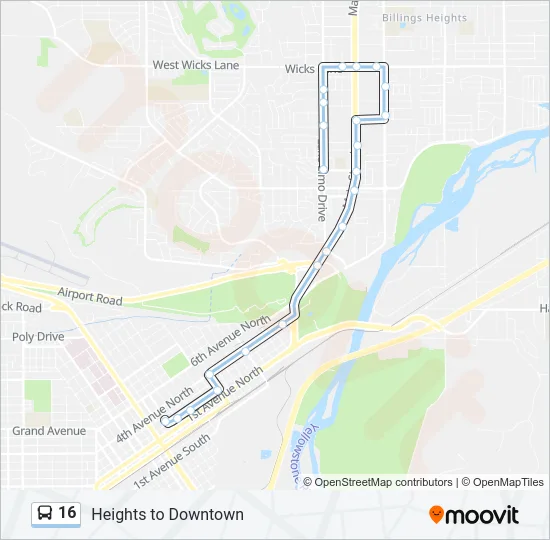 16 Bus Line Map