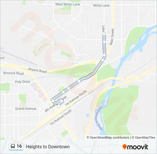 16 Bus Line Map