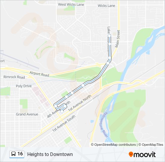 16 bus Line Map