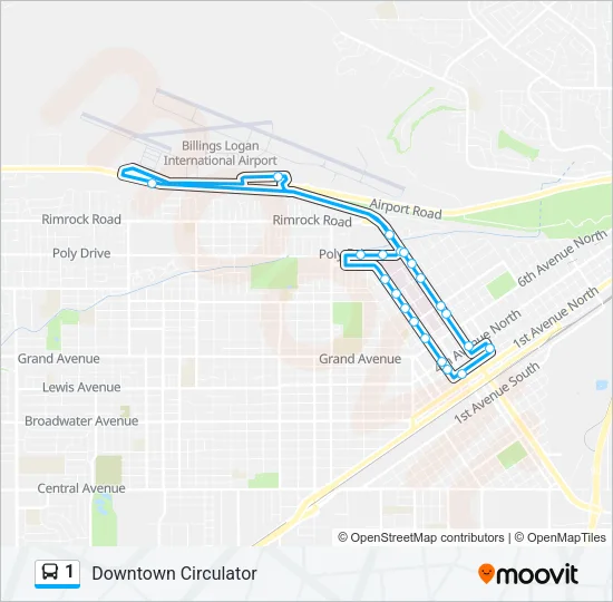1 Bus Line Map