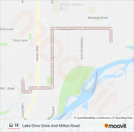 18 Bus Line Map