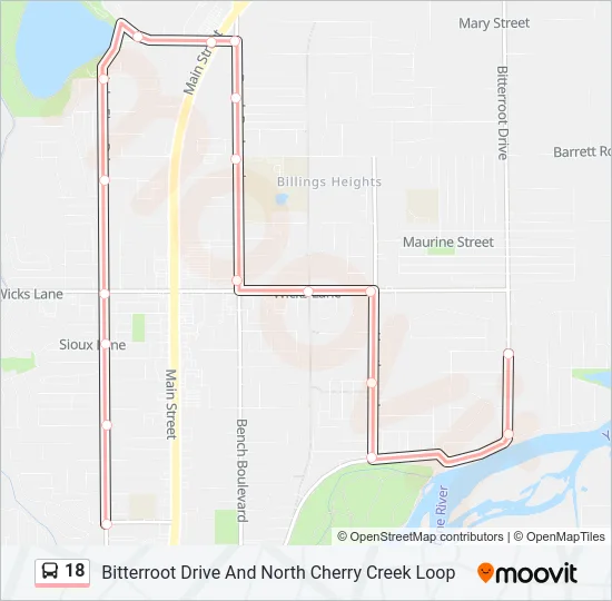 18 Bus Line Map