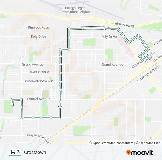 Mapa de 3 de autobús