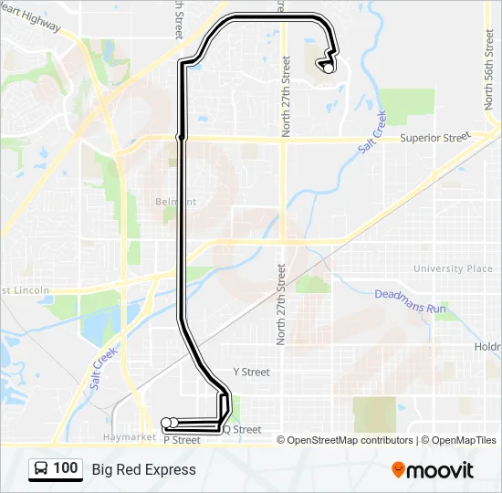 100 Bus Line Map