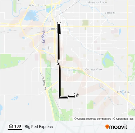100 Bus Line Map