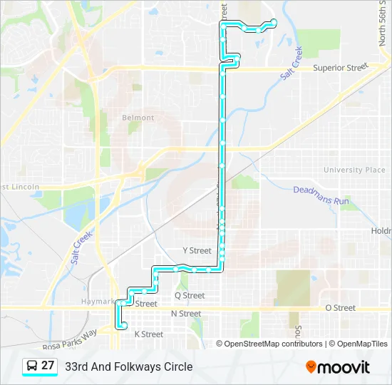 27 Bus Line Map