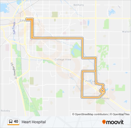 40 bus Line Map