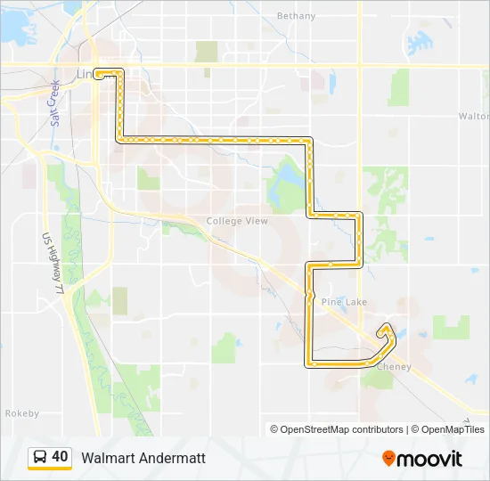 40 Bus Line Map
