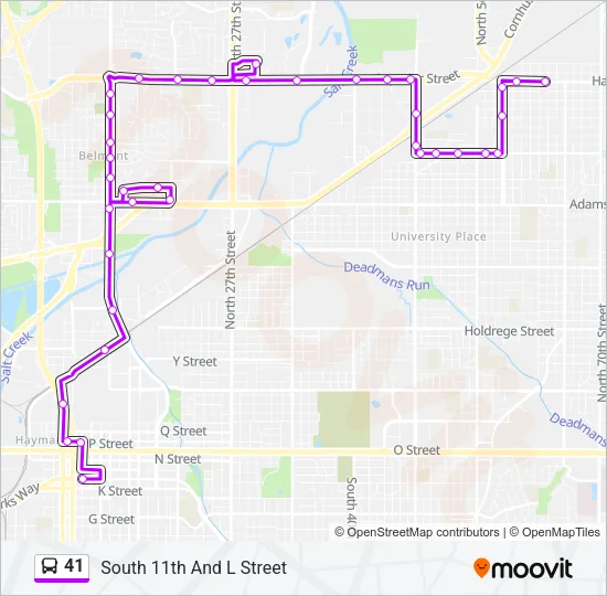 41 Bus Line Map