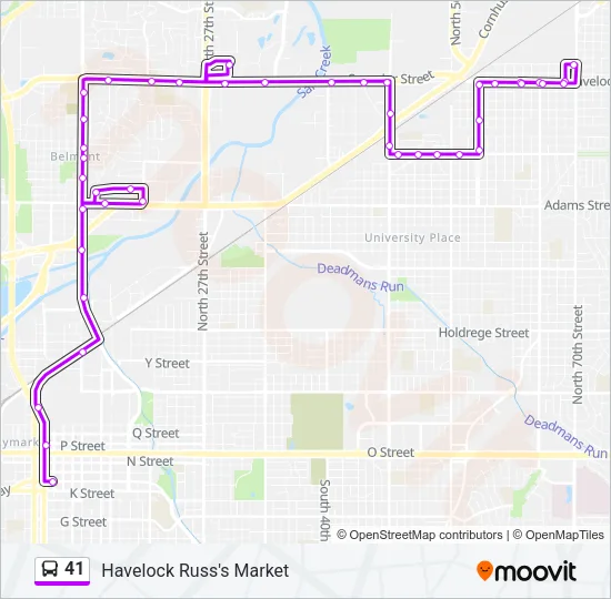 41 Bus Line Map