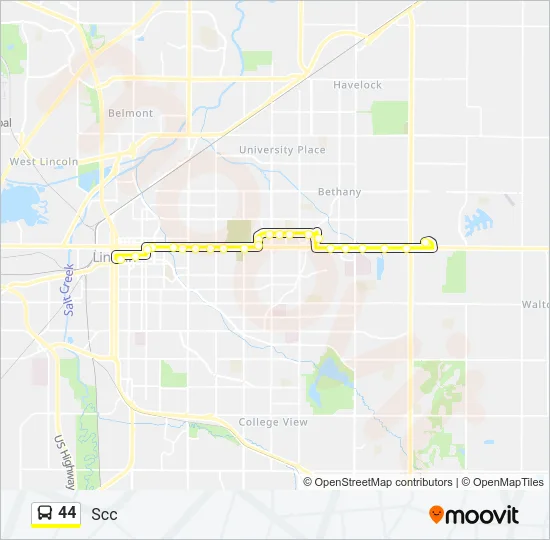 44 Bus Line Map