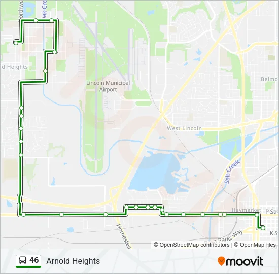 46 Bus Line Map