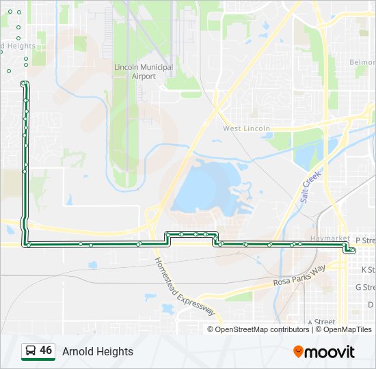 46 bus Line Map