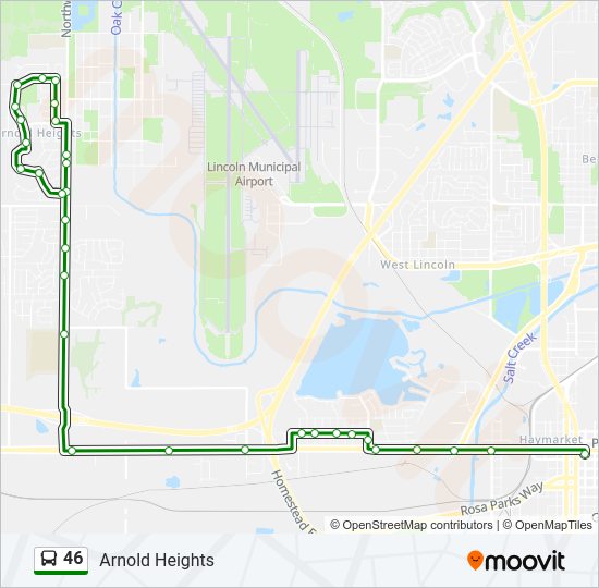 46 bus Line Map